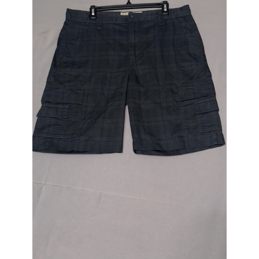 Redhead DadCore Utility Heavy Duty Canvas Cargo Shorts Mens Sz 36 Drk Grey Plaid